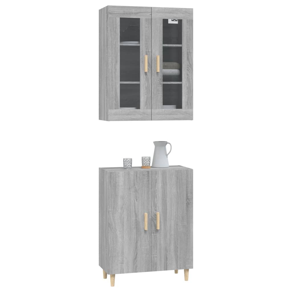 Kaappi harmaa Sonoma 70x34x180 cm tekninen puu - Sisustajankoti.fi
