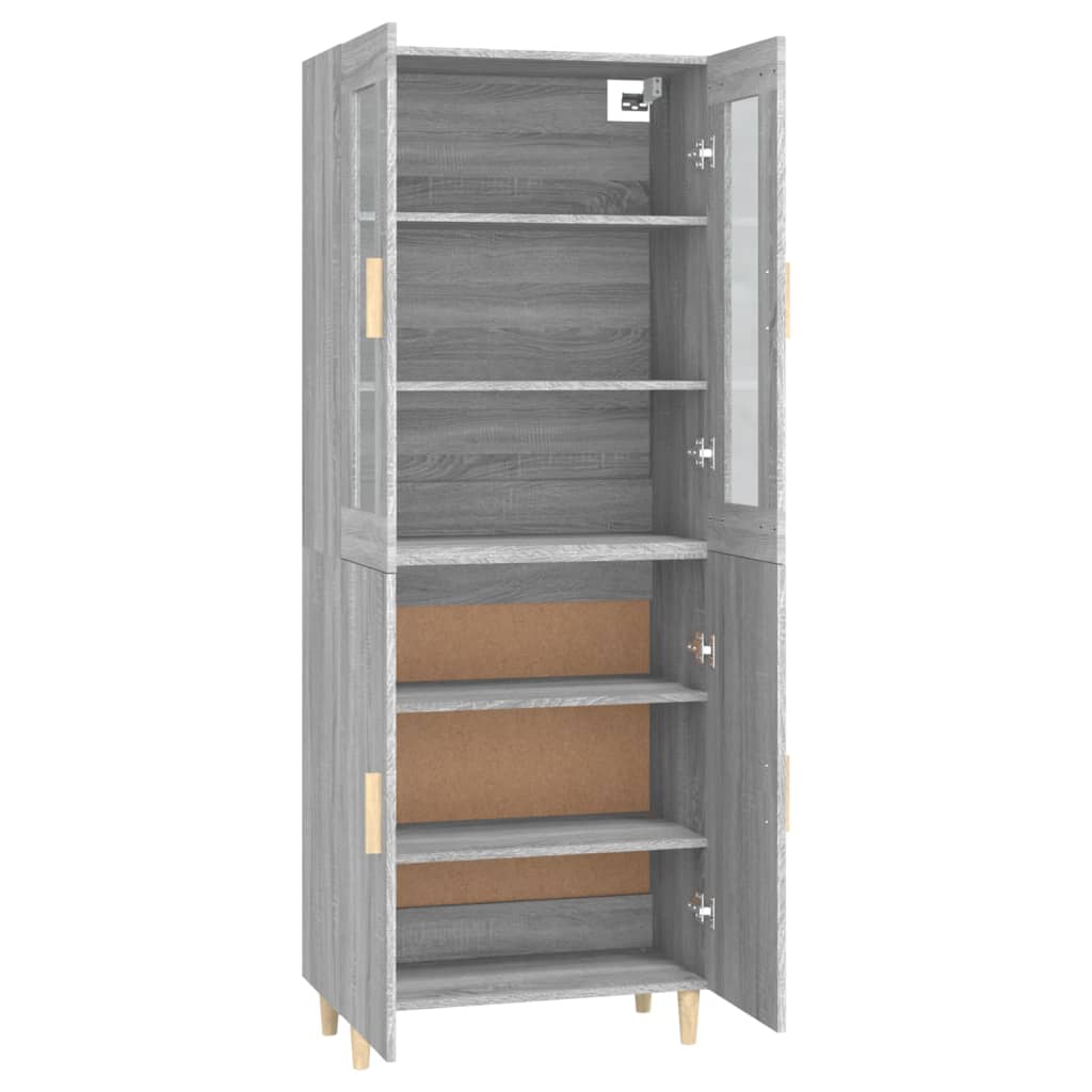 Kaappi harmaa Sonoma 70x34x180 cm tekninen puu - Sisustajankoti.fi