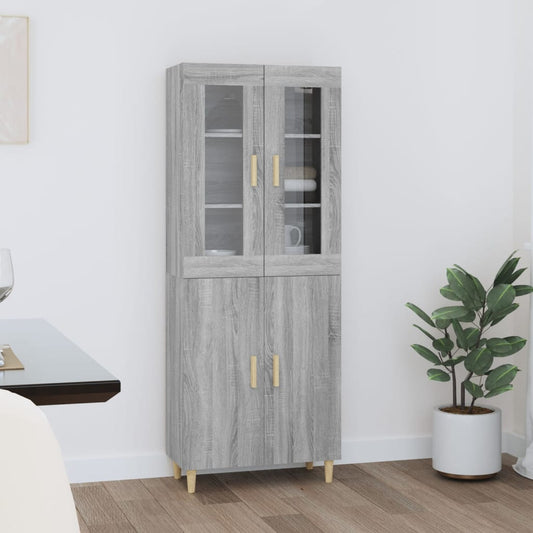 Kaappi harmaa Sonoma 70x34x180 cm tekninen puu - Sisustajankoti.fi