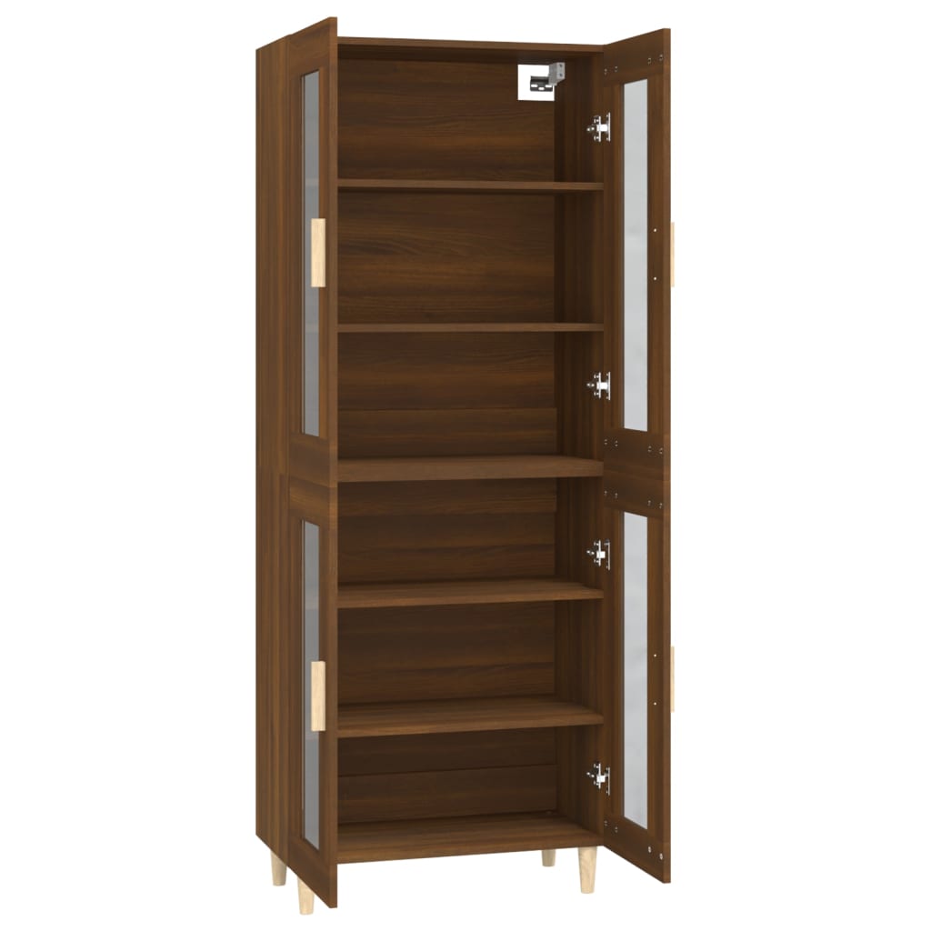 Kaappi ruskea tammi 69,5x34x180 cm tekninen puu - Sisustajankoti.fi