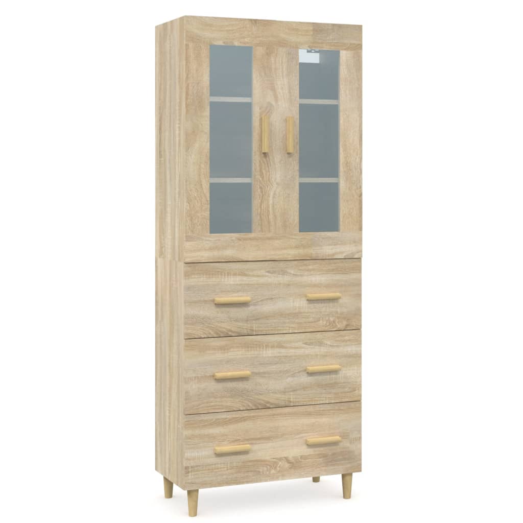 Kaappi Sonoma tammi 69,5x34x180 cm tekninen puu - Sisustajankoti.fi