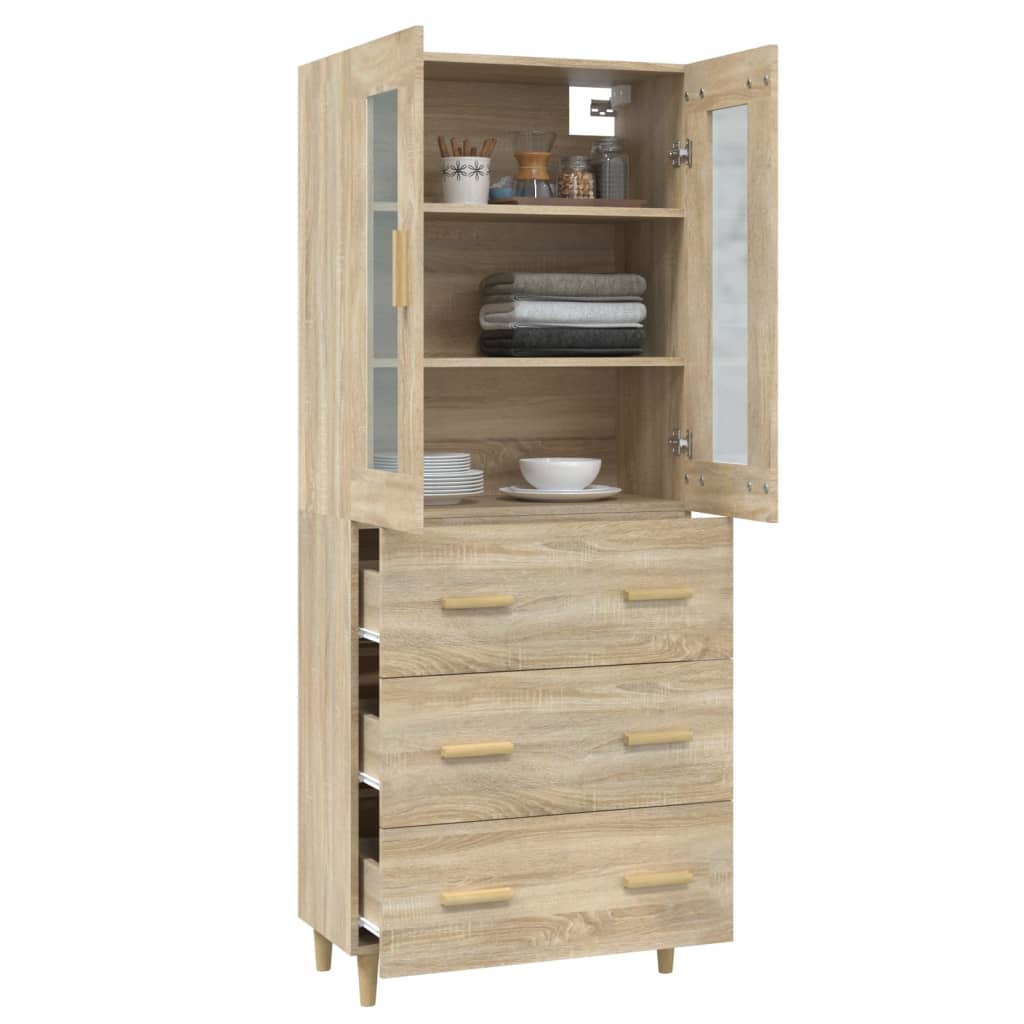 Kaappi Sonoma tammi 69,5x34x180 cm tekninen puu - Sisustajankoti.fi