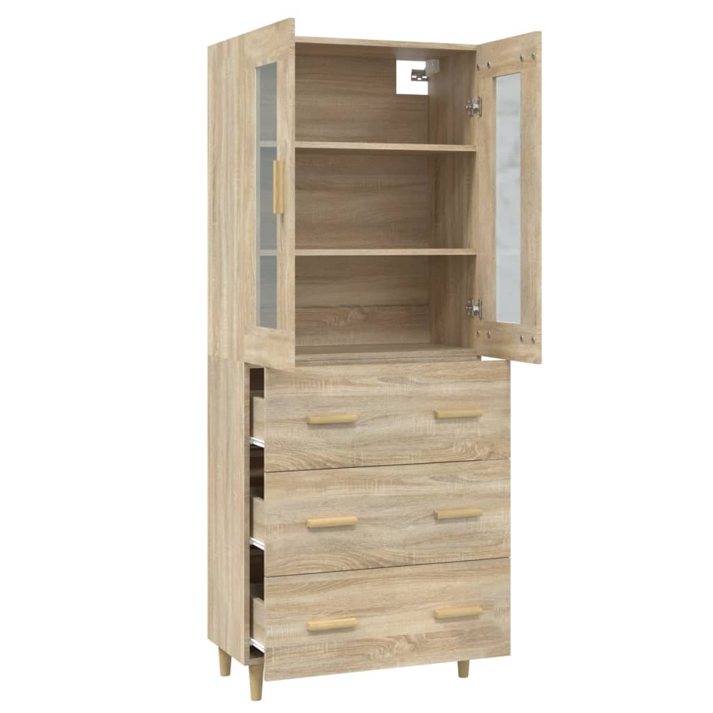 Kaappi Sonoma tammi 69,5x34x180 cm tekninen puu - Sisustajankoti.fi