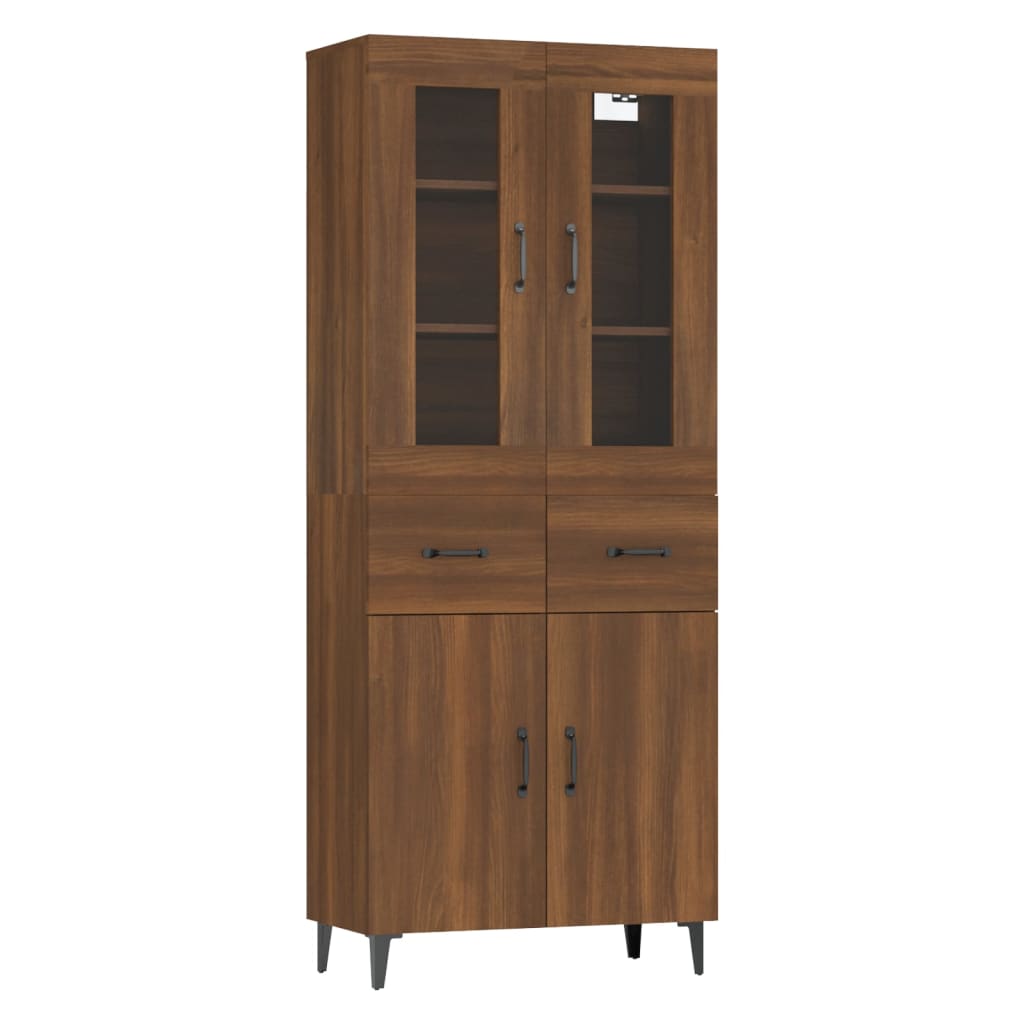 Kaappi ruskea tammi 69,5x34x180 cm tekninen puu - Sisustajankoti.fi