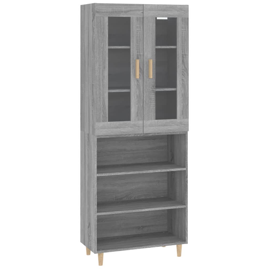 Kaappi harmaa Sonoma 69,5x34x180 cm tekninen puu - Sisustajankoti.fi