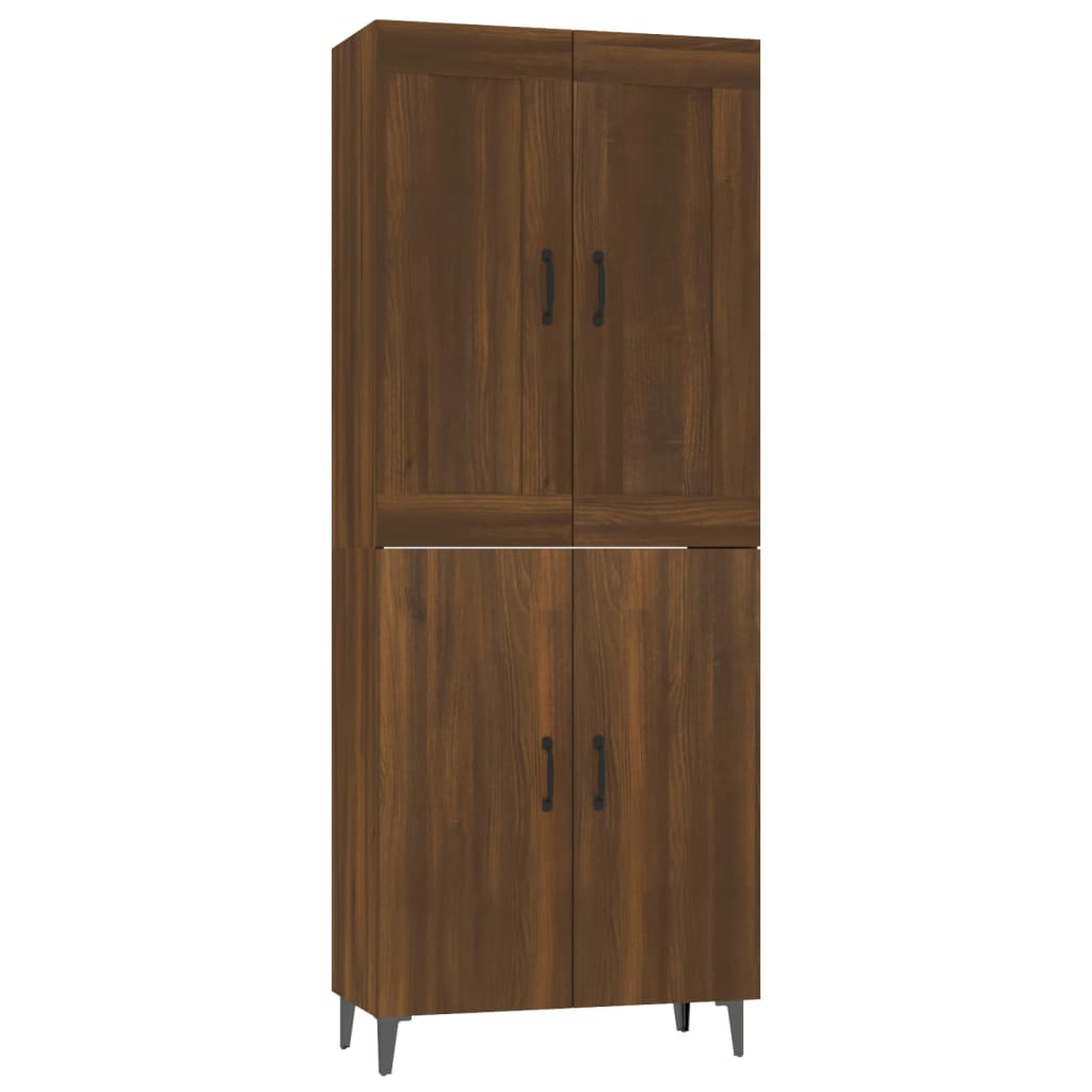 Kaappi ruskea tammi 70x34x180 cm tekninen puu - Sisustajankoti.fi