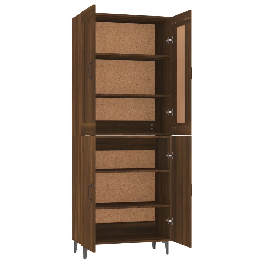 Kaappi ruskea tammi 70x34x180 cm tekninen puu - Sisustajankoti.fi