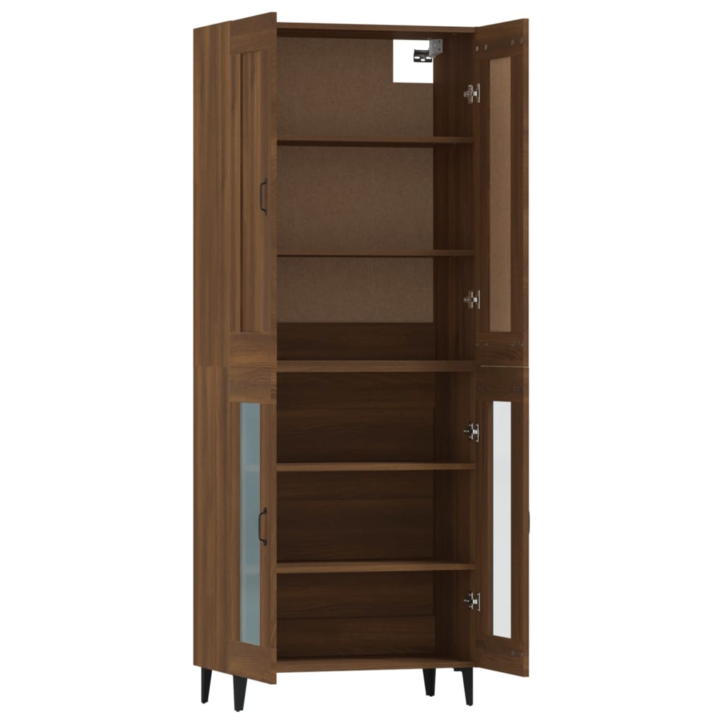 Kaappi ruskea tammi 69,5x34x180 cm tekninen puu - Sisustajankoti.fi