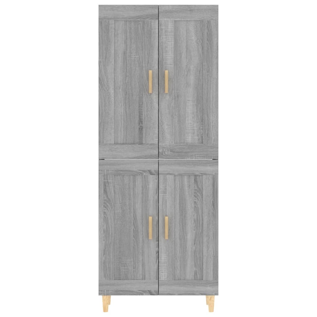 Kaappi harmaa Sonoma 69,5x34x180 cm tekninen puu - Sisustajankoti.fi