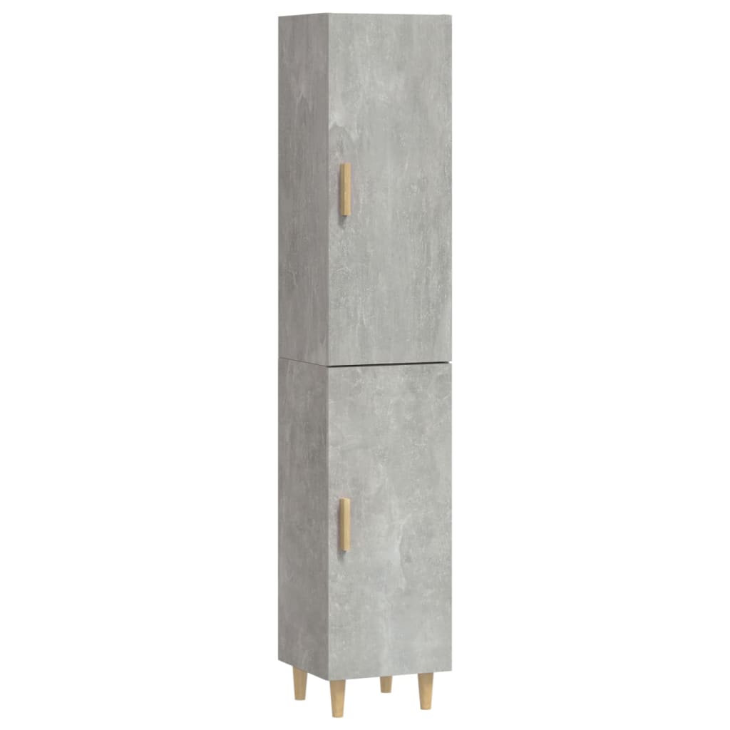 Kaappi betoninharmaa 34,5x34x180 cm tekninen puu - Sisustajankoti.fi
