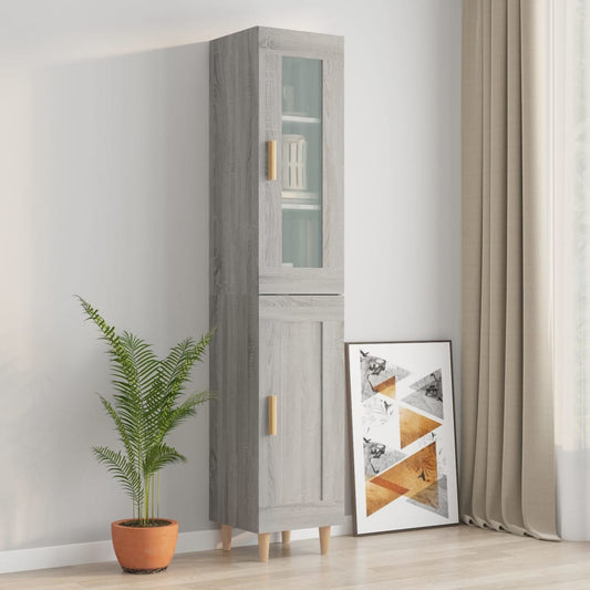 Kaappi harmaa Sonoma 34,5x34x180 cm tekninen puu - Sisustajankoti.fi