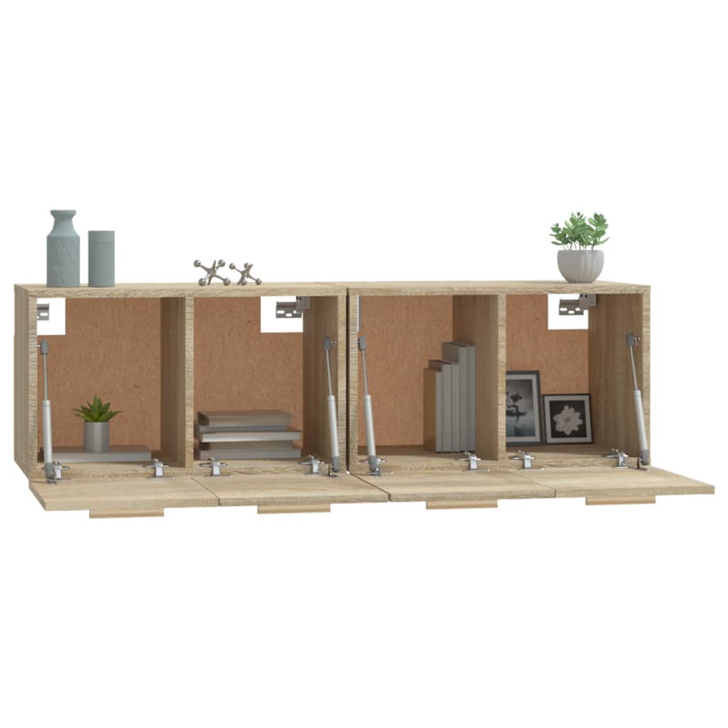 Seinäkaapit 2 kpl Sonoma-tammi 60x36,5x35 cm tekninen puu - Sisustajankoti.fi