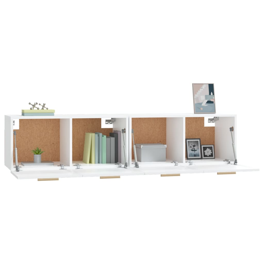 Seinäkaapit 2 kpl valkoinen 80x35x36,5 cm tekninen puu - Sisustajankoti.fi