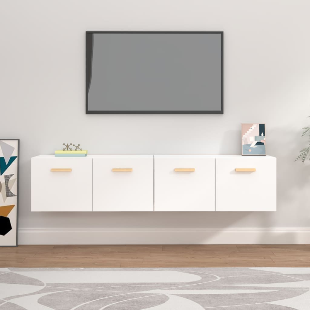 Seinäkaapit 2 kpl valkoinen 80x35x36,5 cm tekninen puu - Sisustajankoti.fi