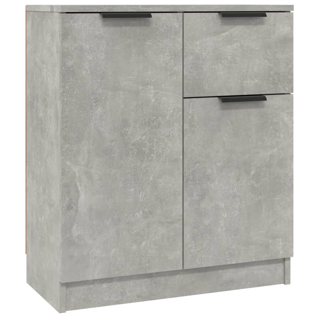 Senkit 2 kpl betoninharmaa 60x30x70 cm tekninen puu - Sisustajankoti.fi