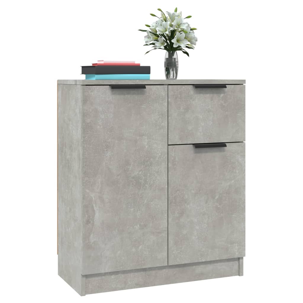 Senkit 2 kpl betoninharmaa 60x30x70 cm tekninen puu - Sisustajankoti.fi