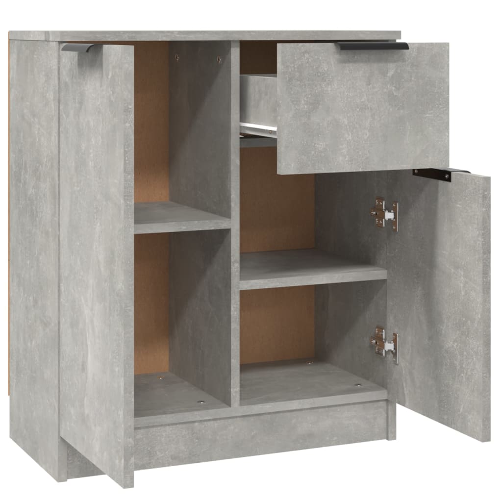 Senkit 2 kpl betoninharmaa 60x30x70 cm tekninen puu - Sisustajankoti.fi