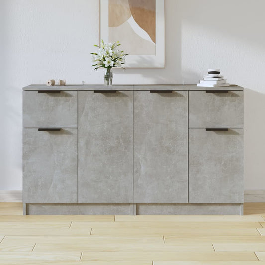 Senkit 2 kpl betoninharmaa 60x30x70 cm tekninen puu - Sisustajankoti.fi