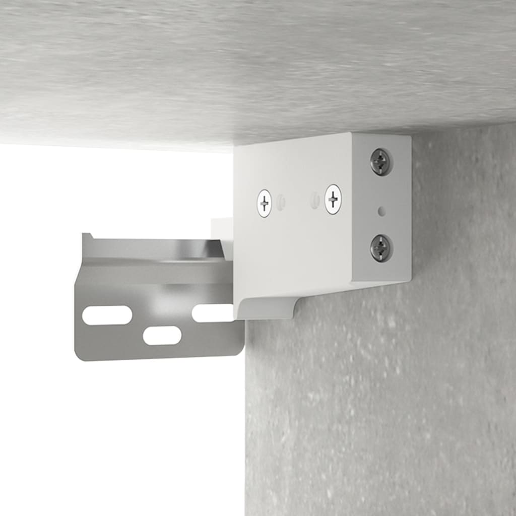 Seinäkaapit 2 kpl betoninharmaa 68x30x20 cm tekninen puu - Sisustajankoti.fi