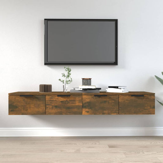 Seinäkaapit 2 kpl savutammi 68x30x20 cm tekninen puu - Sisustajankoti.fi