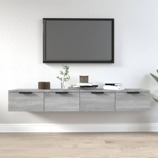 Seinäkaapit 2 kpl harmaa Sonoma 68x30x20 cm tekninen puu - Sisustajankoti.fi