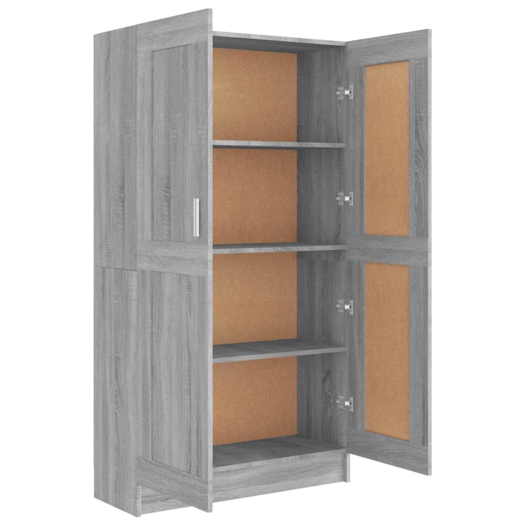 Kirjakaappi harmaa Sonoma 82,5x30,5x150 cm tekninen puu - Sisustajankoti.fi