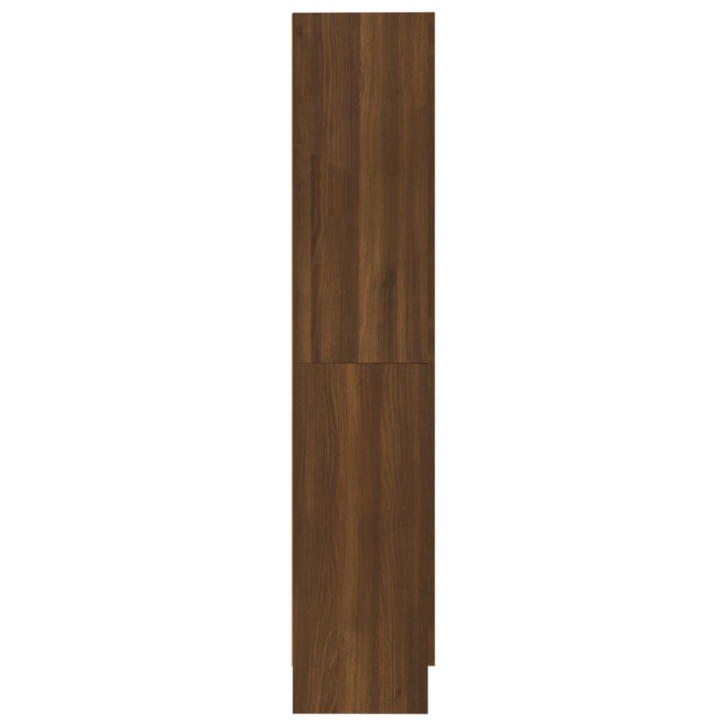 Kirjakaappi ruskea tammi 82,5x30,5x150 cm tekninen puu - Sisustajankoti.fi
