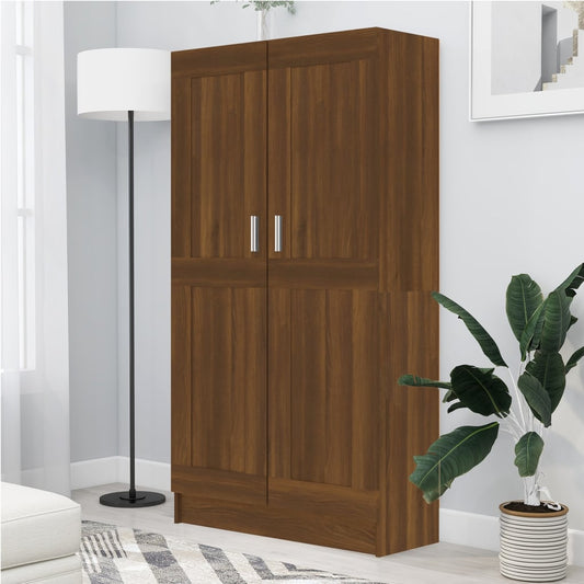 Kirjakaappi ruskea tammi 82,5x30,5x150 cm tekninen puu - Sisustajankoti.fi