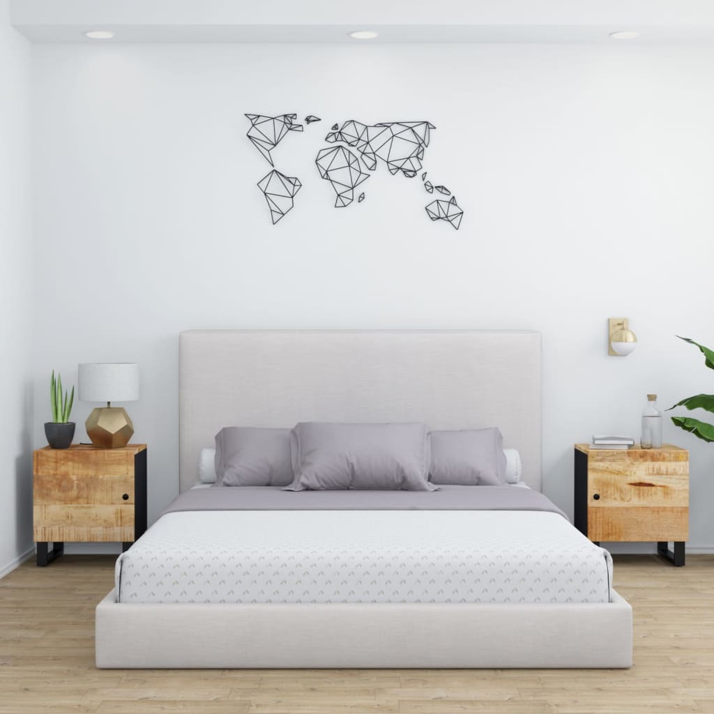 Yöpöydät 2 kpl 40x33x46 cm täysi mangopuu - Sisustajankoti.fi