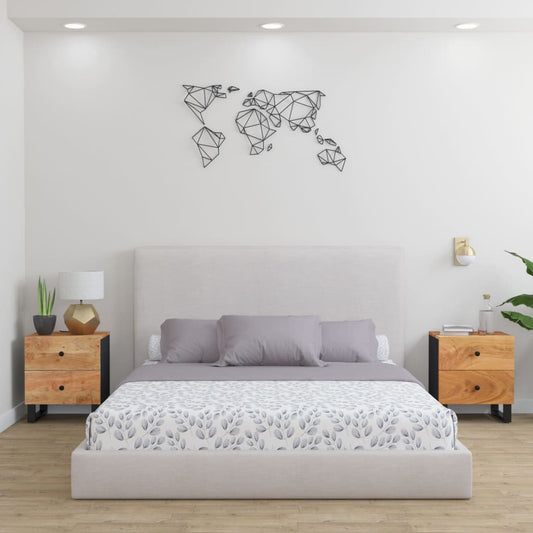 Yöpöydät 2 kpl 40x33x46 cm täysi akaasiapuu - Sisustajankoti.fi