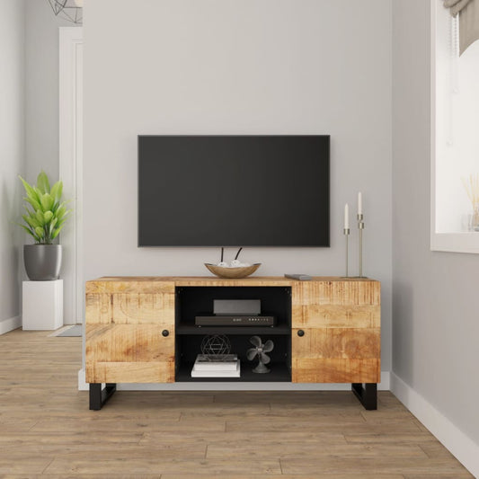 TV-taso 105x33x46 cm täysi mangopuu - Sisustajankoti.fi