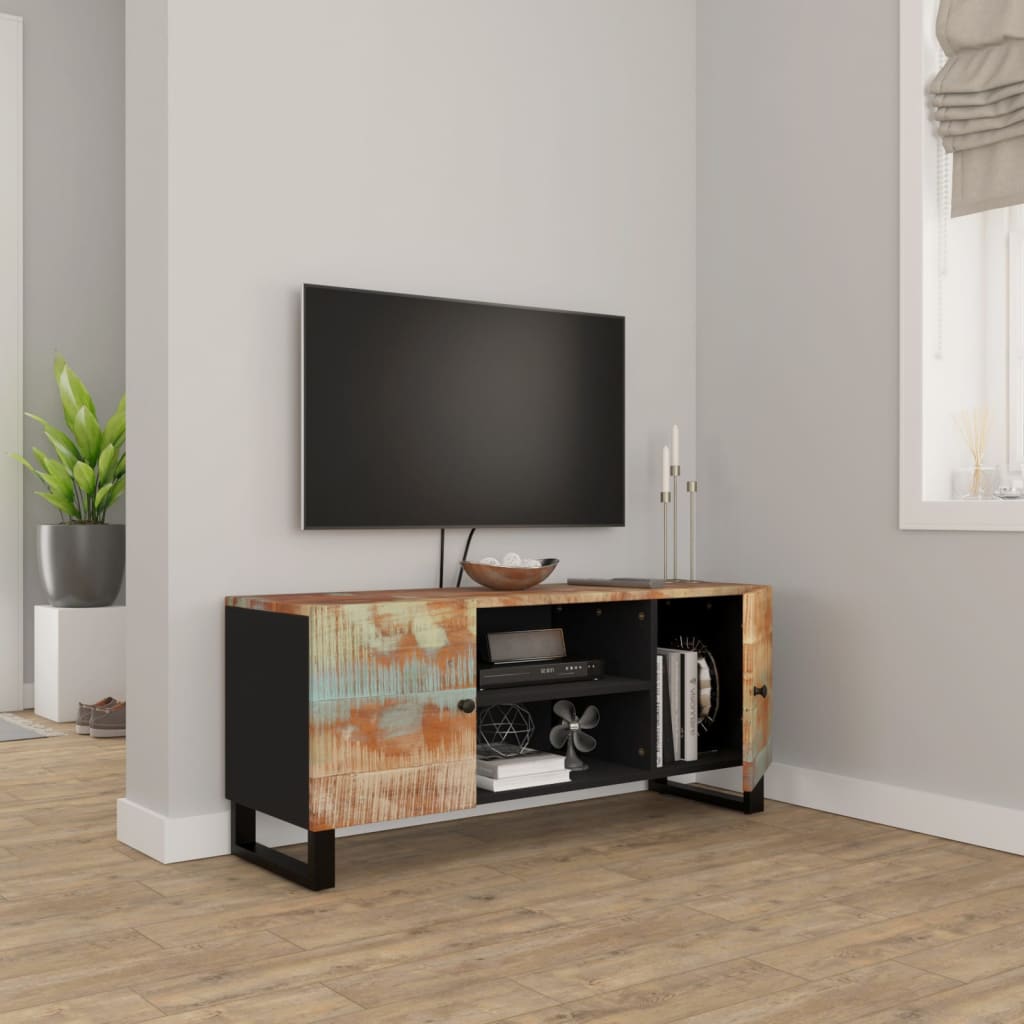 TV-taso 105x33x46 cm kierrätetty täyspuu - Sisustajankoti.fi