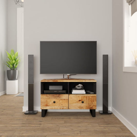 TV-taso 70x33x46 cm täysi mangopuu - Sisustajankoti.fi