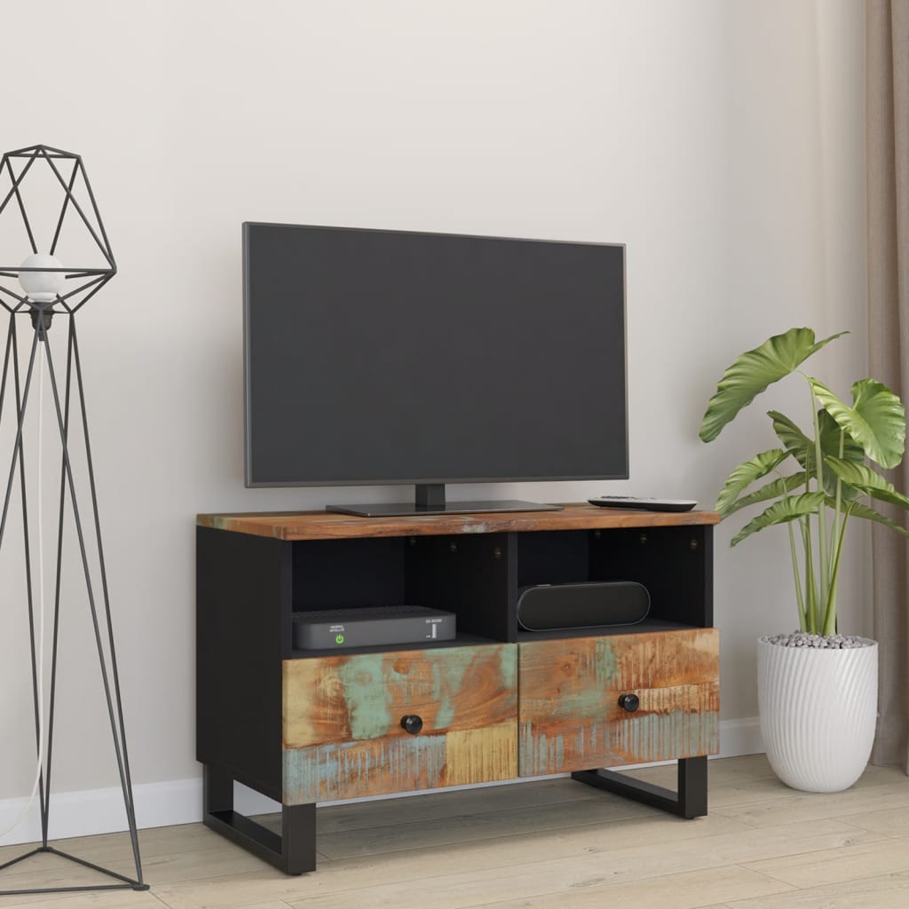 TV-taso 70x33x46 cm kierrätetty täyspuu - Sisustajankoti.fi