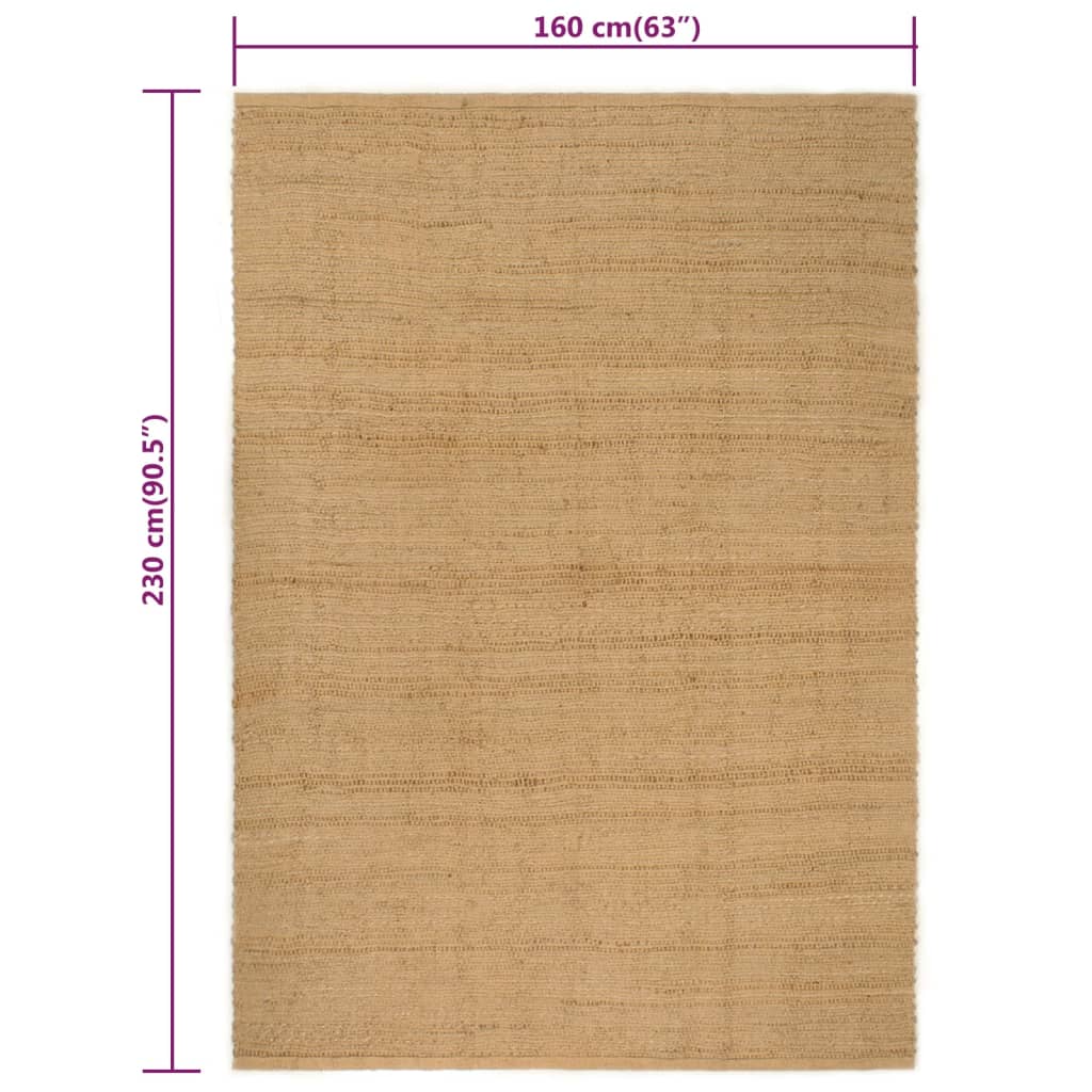 Matto suorakaide luonnollinen 160x230 cm juutti - Sisustajankoti.fi