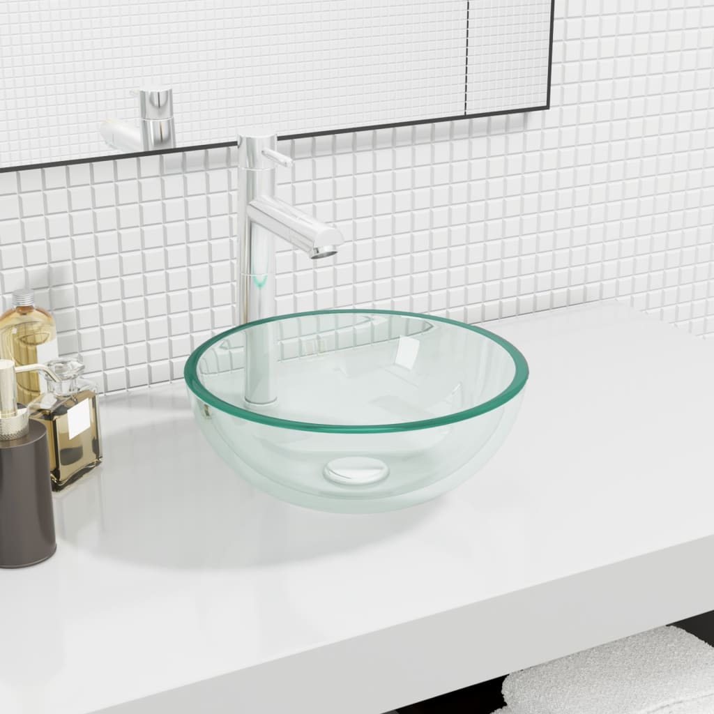 Pesuallas karkaistu lasi 30x12 cm läpikuultava - Sisustajankoti.fi
