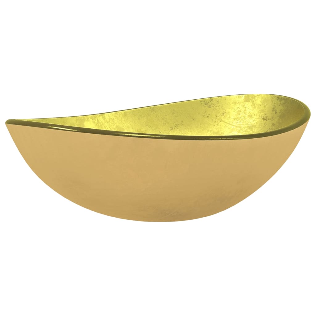 Pesuallas karkaistu lasi 54,5x35x15,5 cm kulta - Sisustajankoti.fi