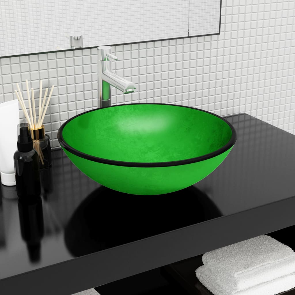 Pesuallas karkaistu lasi 42x14 cm vihreä - Sisustajankoti.fi