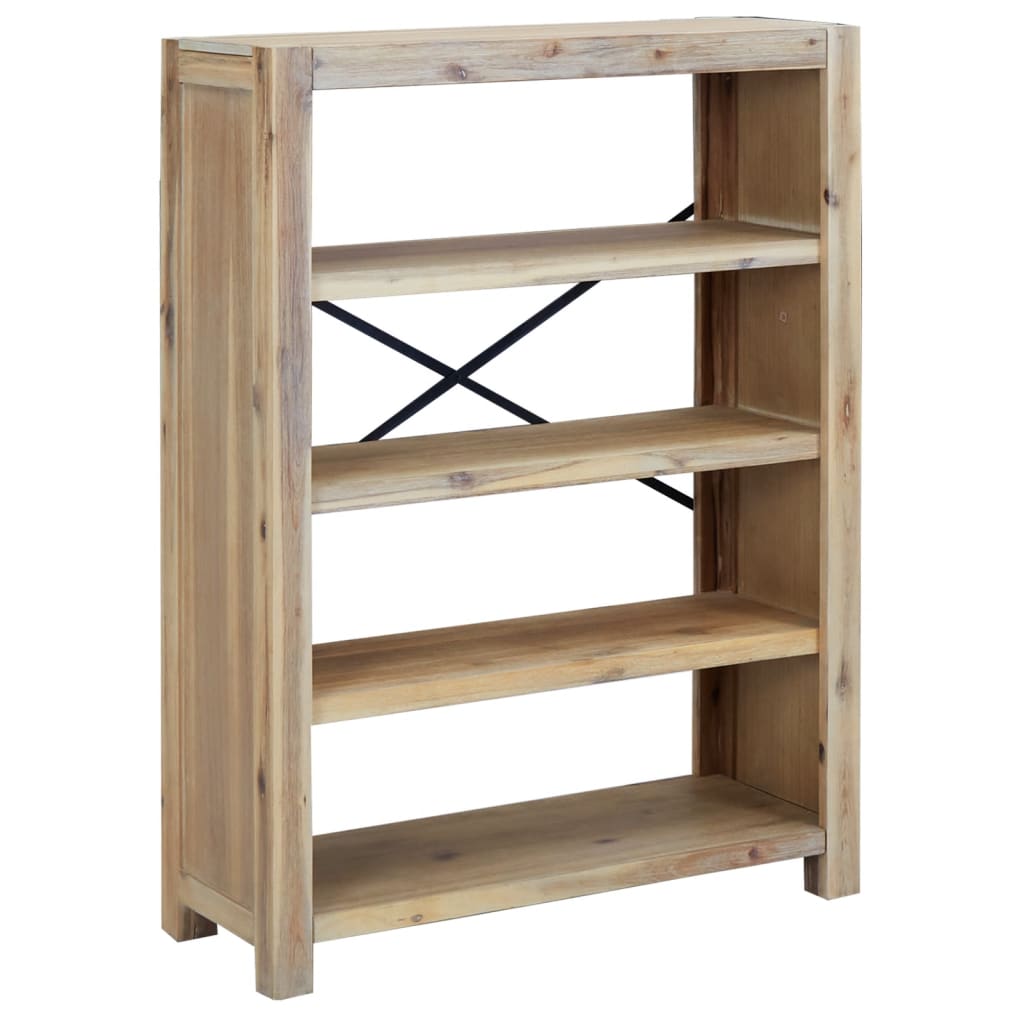 Kirjahylly 4 tasoa 80x30x110 cm täysi akasiapuu - Sisustajankoti.fi