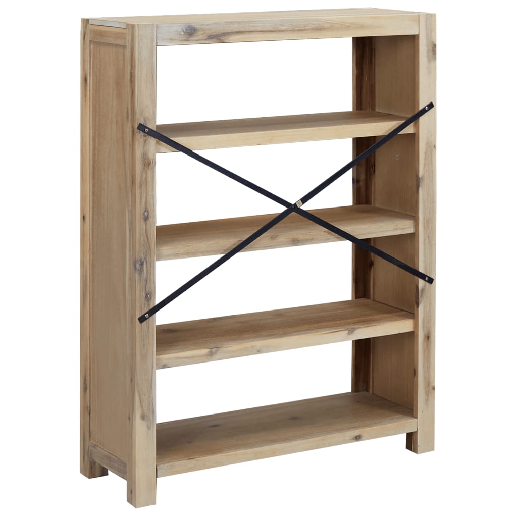 Kirjahylly 4 tasoa 80x30x110 cm täysi akasiapuu - Sisustajankoti.fi