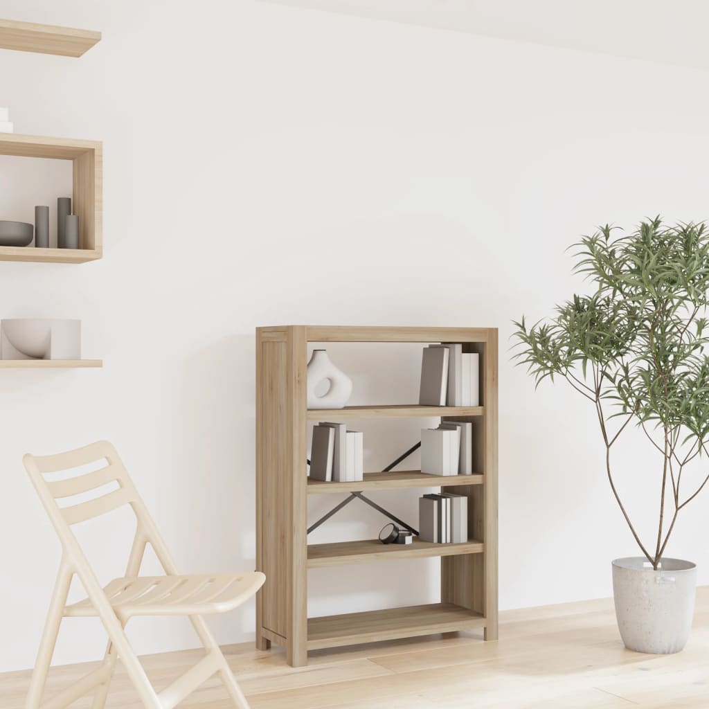 Kirjahylly 4 tasoa 80x30x110 cm täysi akasiapuu - Sisustajankoti.fi