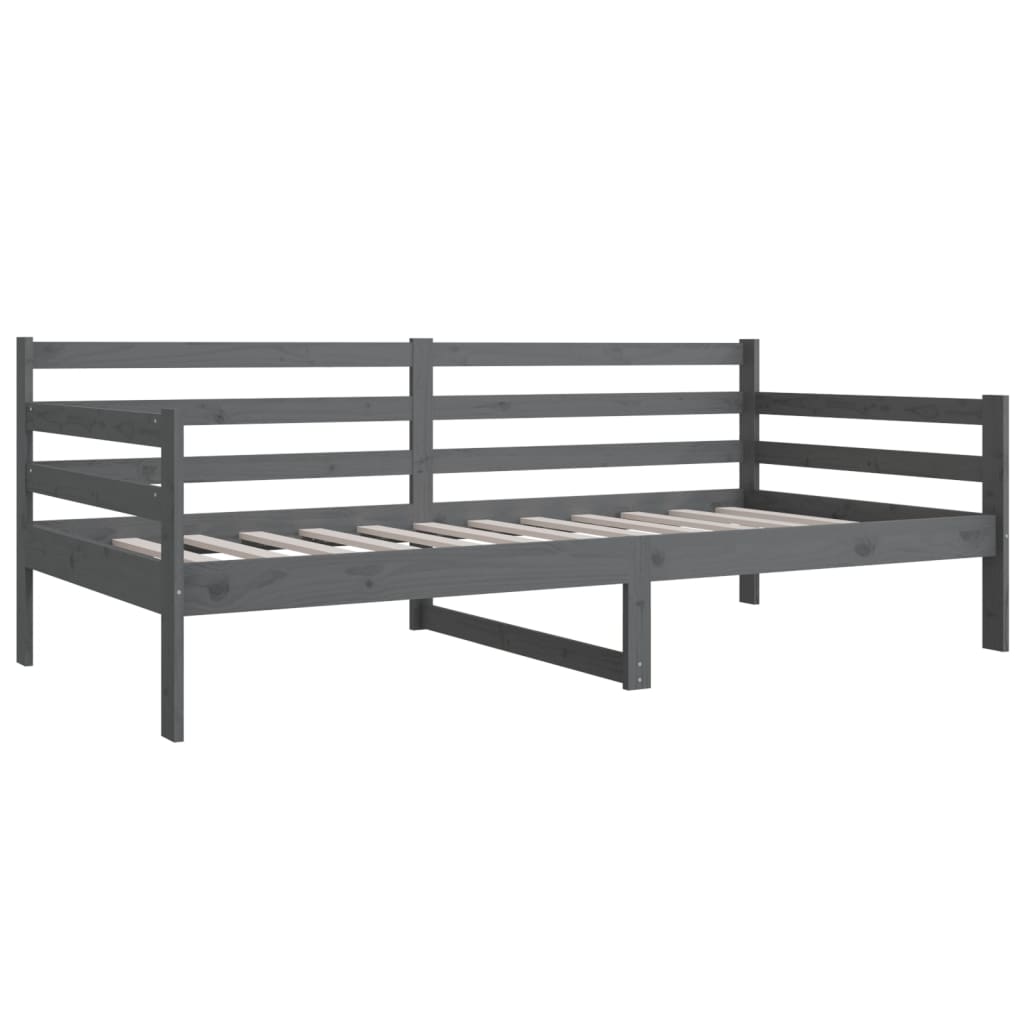 Sohvasänky harmaa 90x190 cm täysi mänty - Sisustajankoti.fi