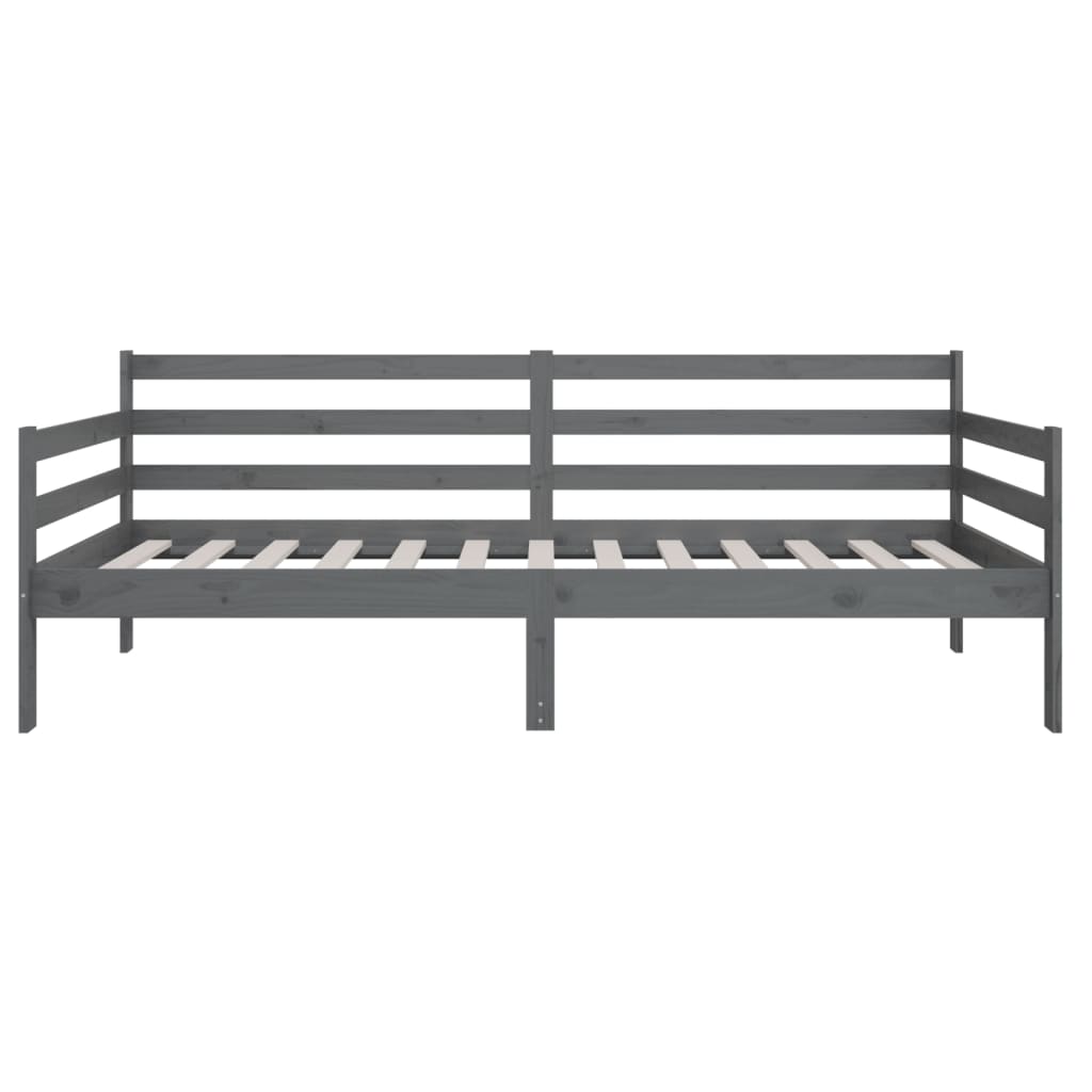 Sohvasänky harmaa 90x190 cm täysi mänty - Sisustajankoti.fi