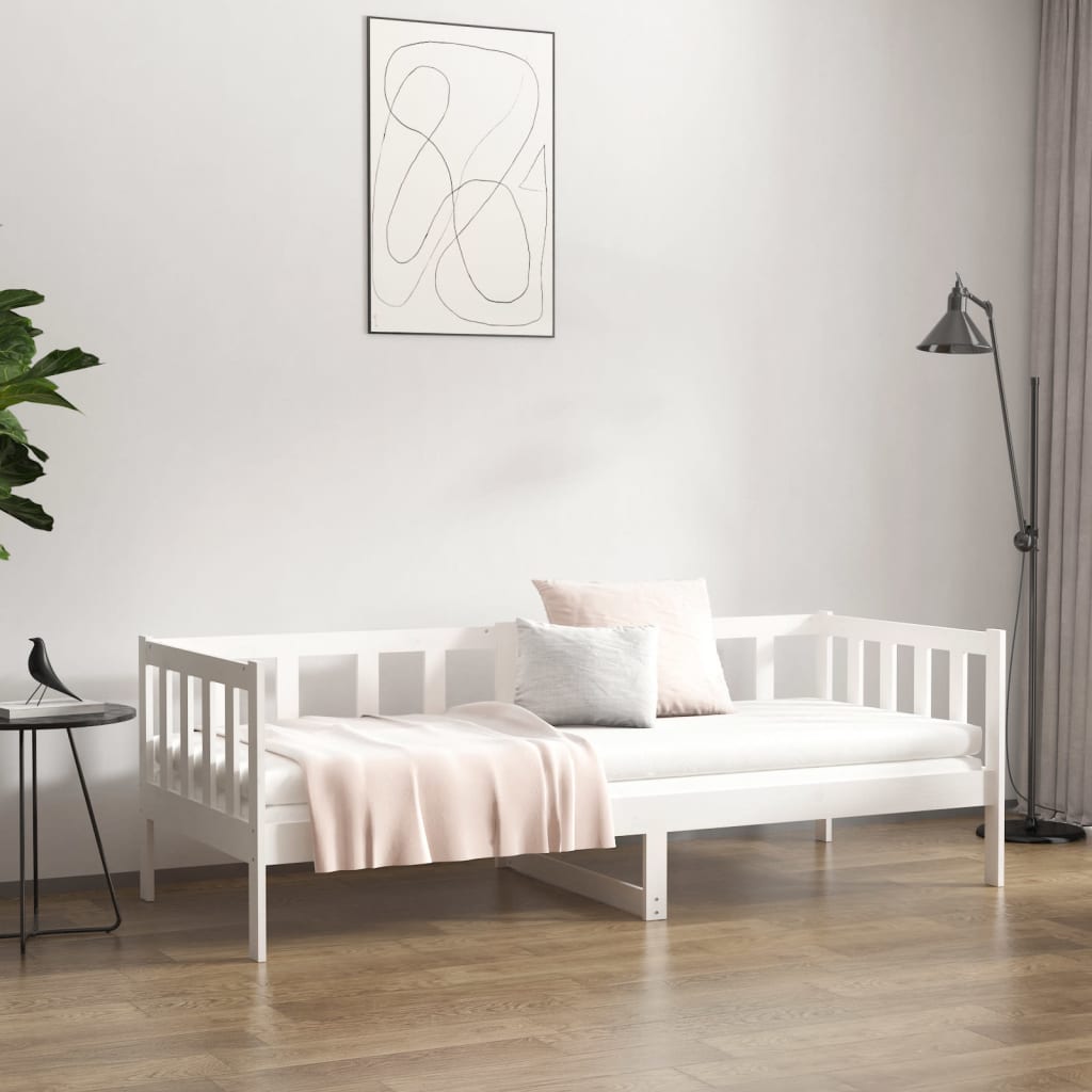 Sohvasänky valkoinen 90x190 cm täysi mänty - Sisustajankoti.fi