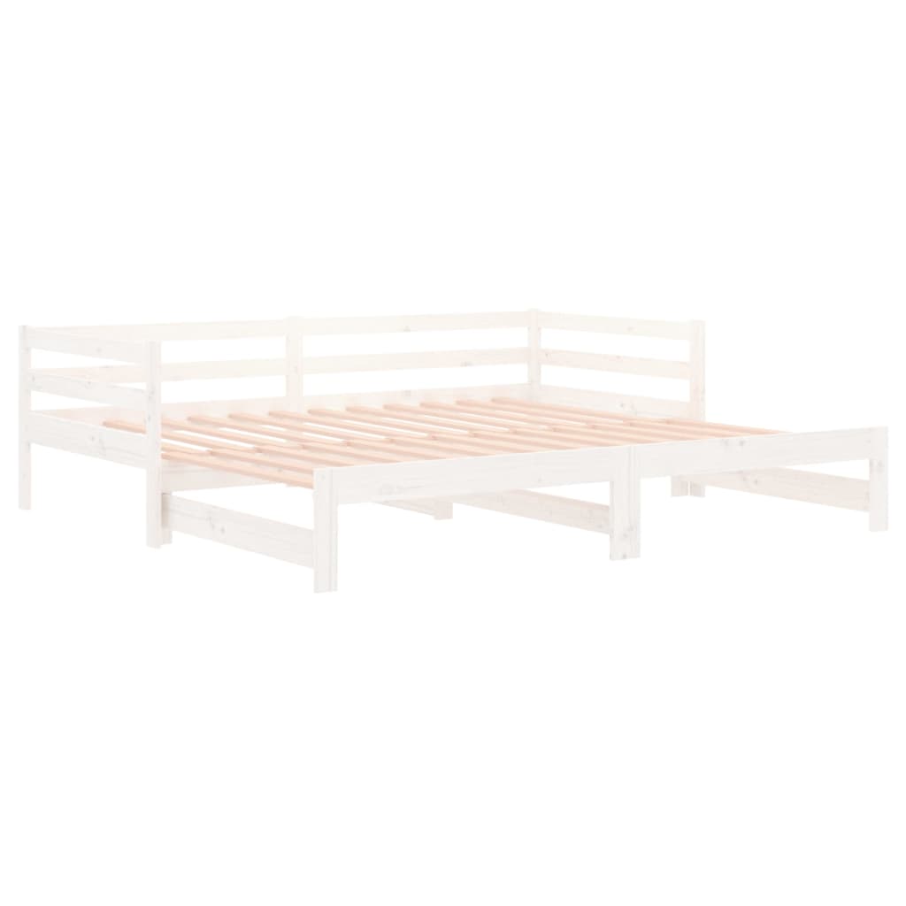 Sohvasänky ulosvedettävä valkoinen 2x (90x190) cm täysi mänty - Sisustajankoti.fi
