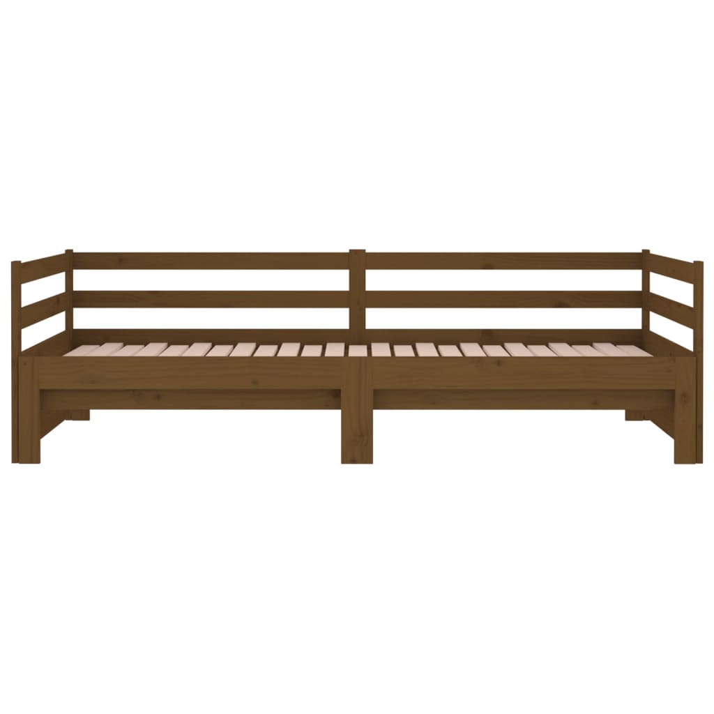 Sohvasänky ulosvedettävä hunajanrusk. 2x(90x190) cm täysi mänty - Sisustajankoti.fi