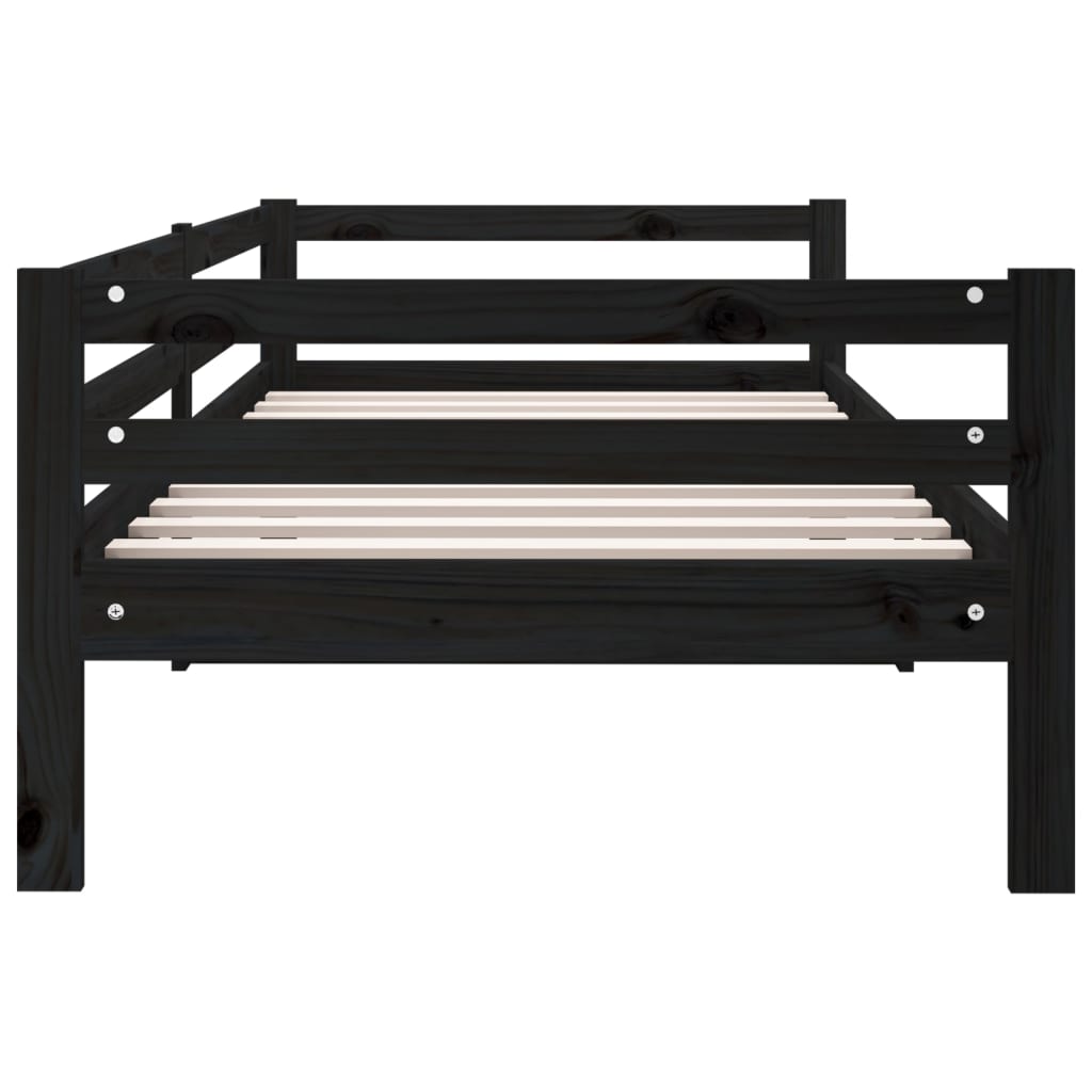 Sohvasänky musta 80x200 cm täysi mänty - Sisustajankoti.fi