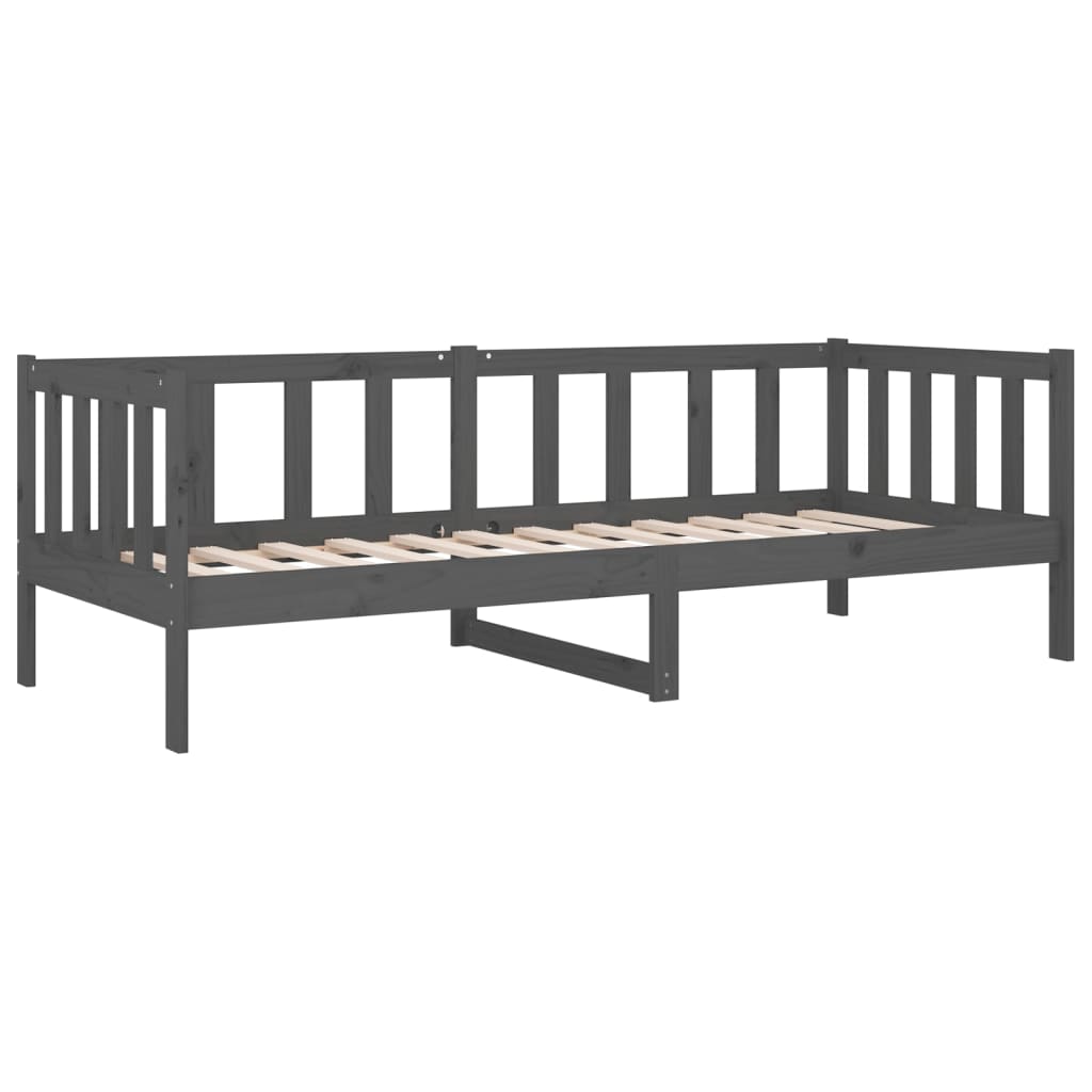 Sohvasänky harmaa 80x200 cm täysi mänty - Sisustajankoti.fi