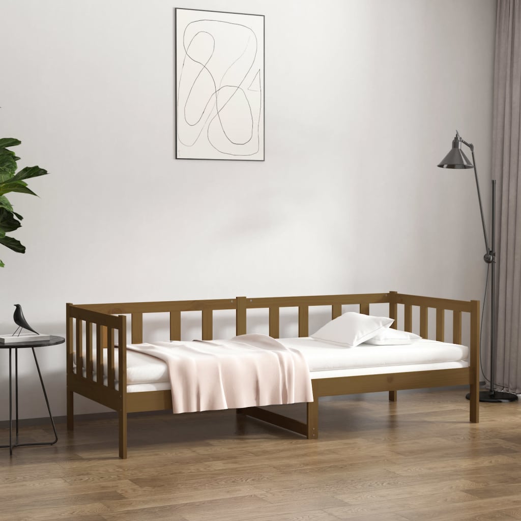 Sohvasänky hunajanruskea 80x200 cm täysi mänty - Sisustajankoti.fi