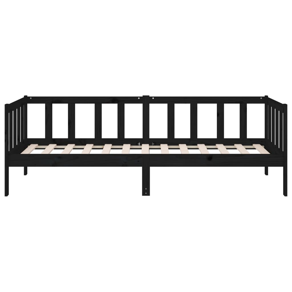 Sohvasänky musta 80x200 cm täysi mänty - Sisustajankoti.fi